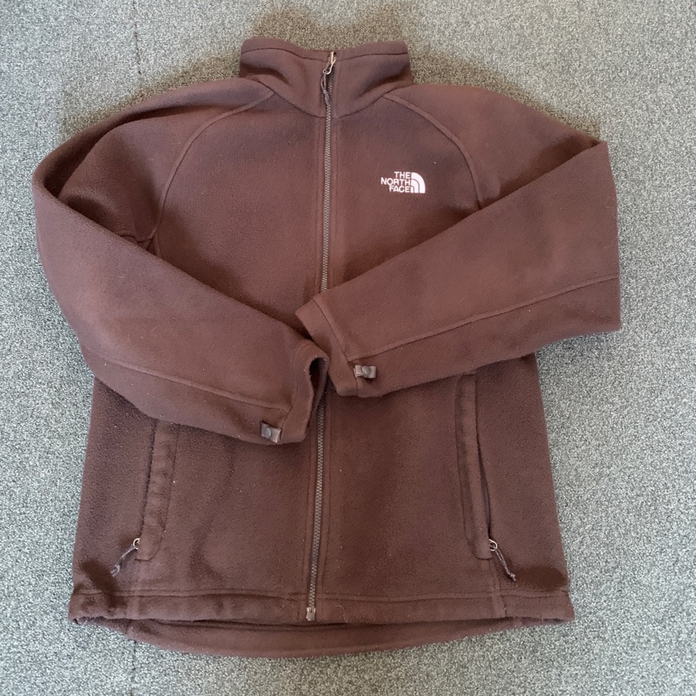 Brown North Face  FULL FLEECE Zip Up